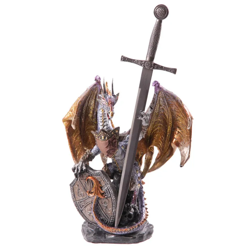 Fire Shield Dark Legends Dragon Figurine DRG356