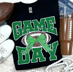 Game Day Bow Tee - Green