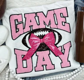 Game Day Bow Tee - Pink