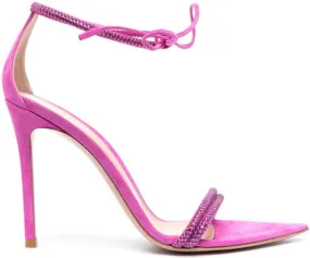 Gianvito Rossi Montecarlo 115mm crystal-embellished sandals Pink