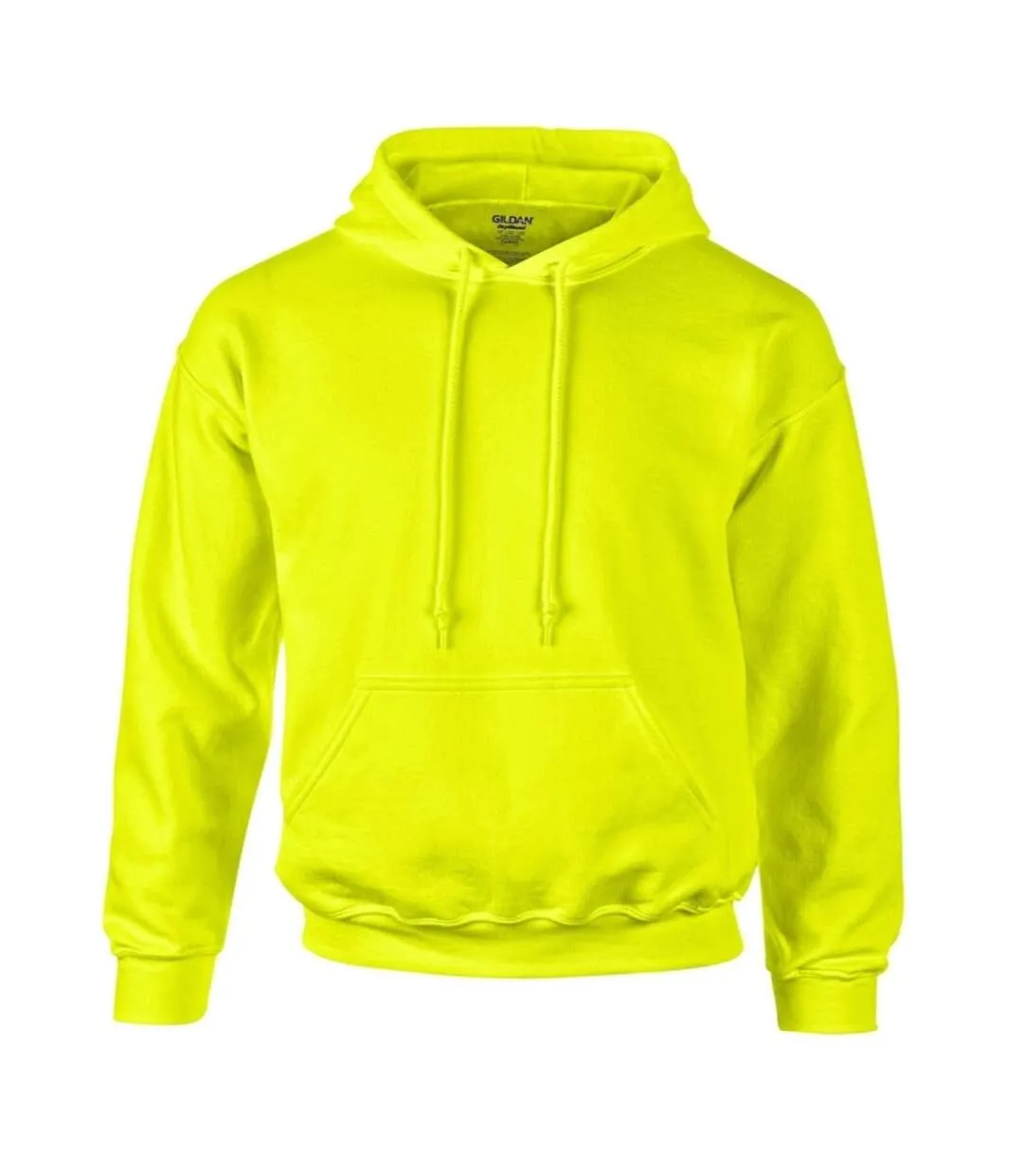 Gildan Heavyweight DryBlend Adult Unisex Hooded Sweatshirt Top / Hoodie (13 Colours) (New Safety Green) - UTBC461