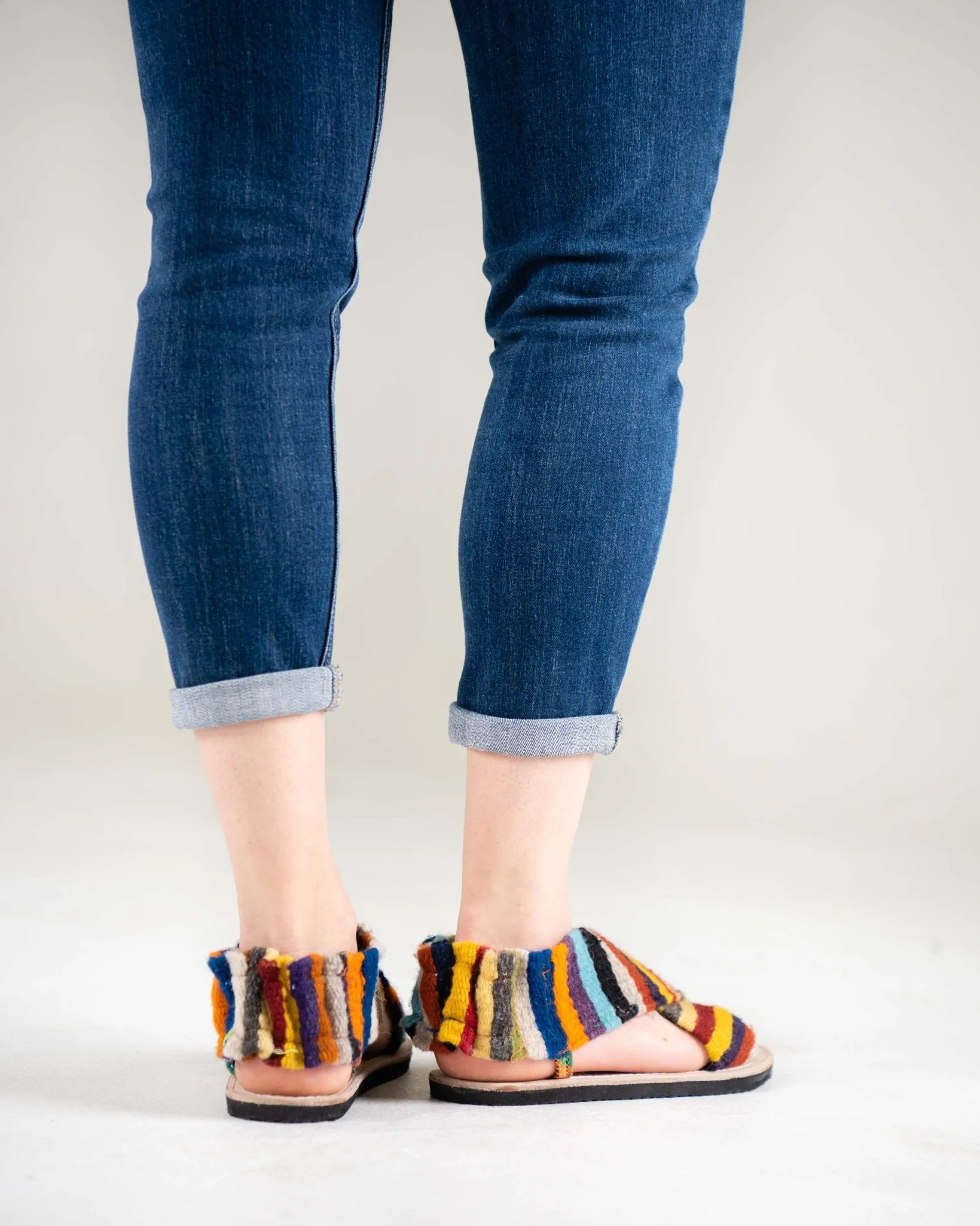 Gladiator-Rainbow Tapestry Sandals