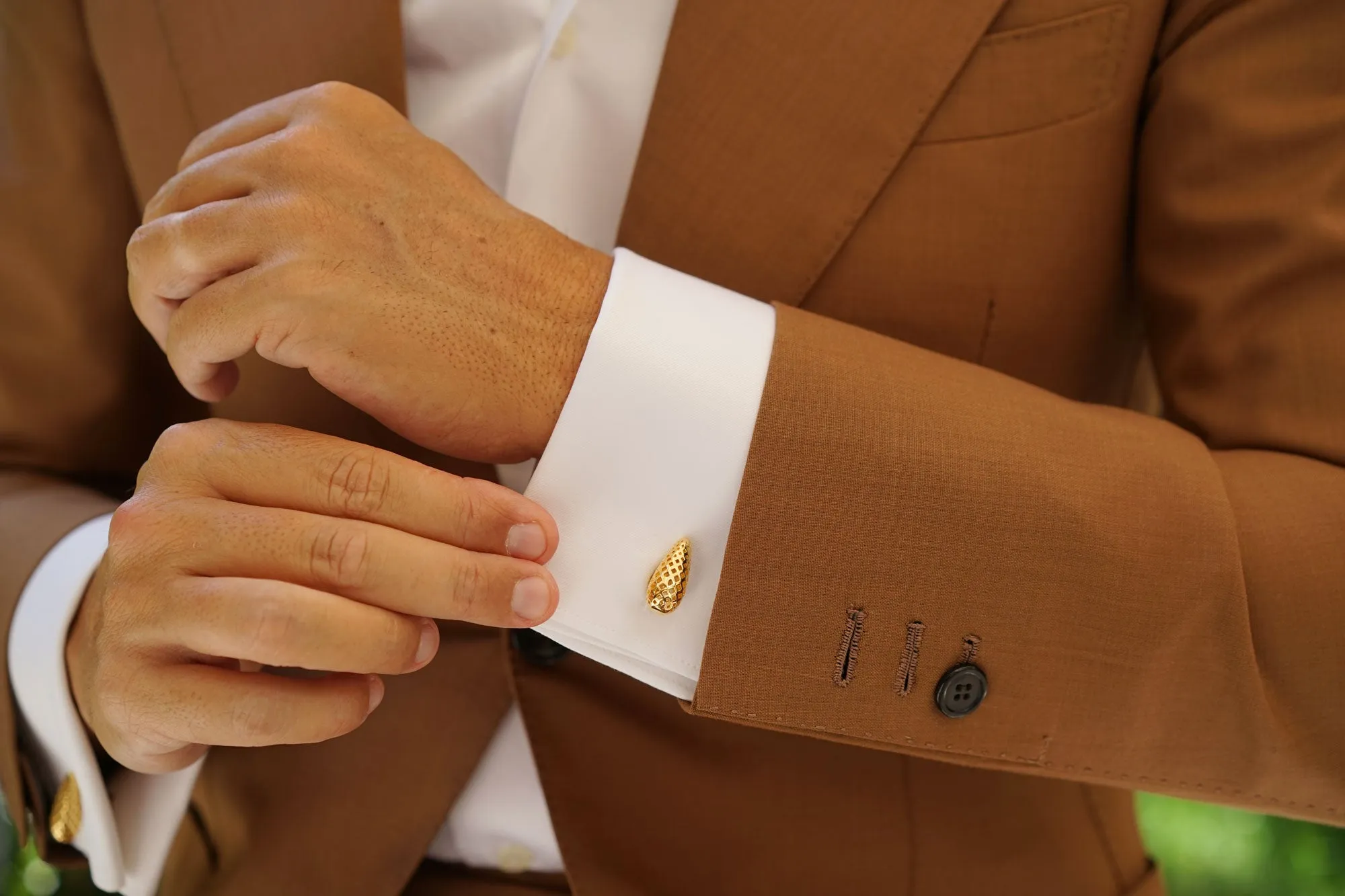 Gold Dragon Egg Cufflinks