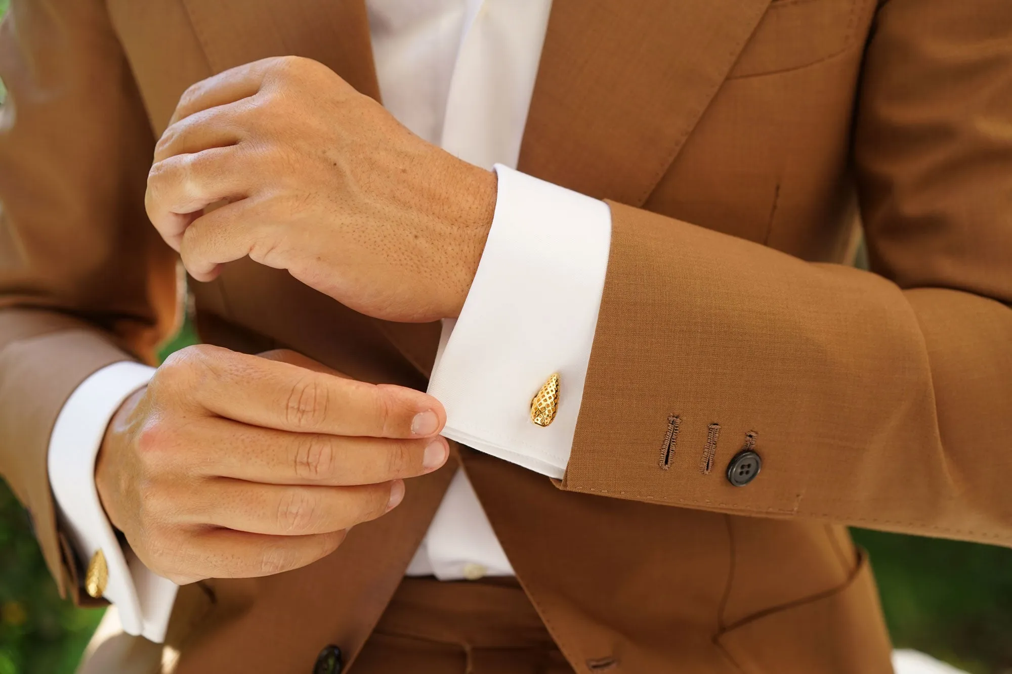 Gold Dragon Egg Cufflinks