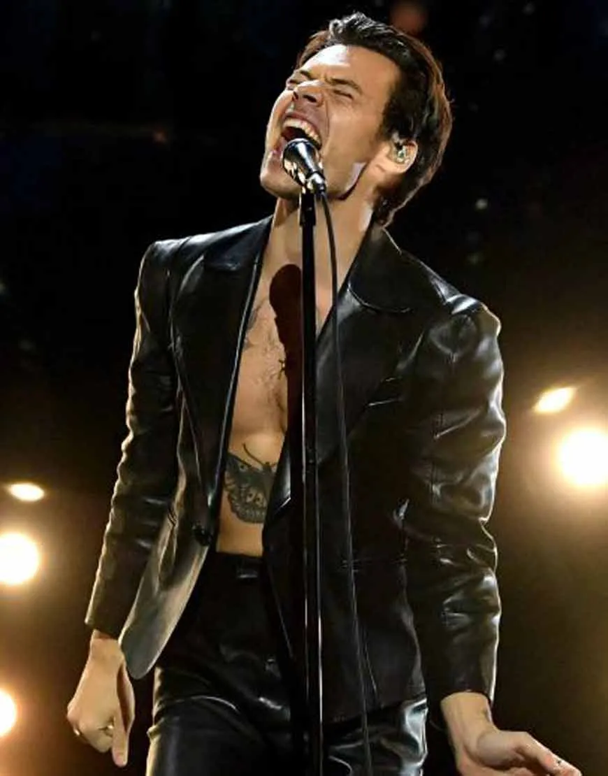 Grammy 2021 Harry Styles Jacket | Grammys Harry Styles Black Jacket