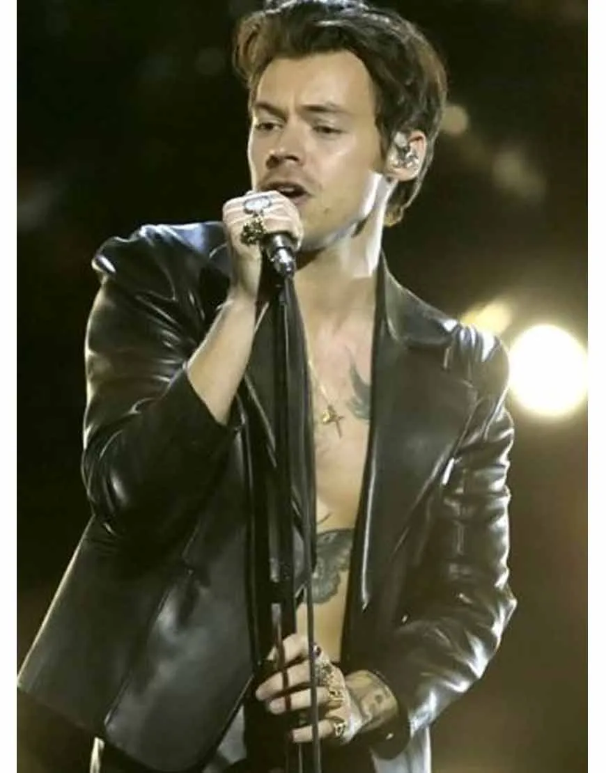 Grammy 2021 Harry Styles Jacket | Grammys Harry Styles Black Jacket