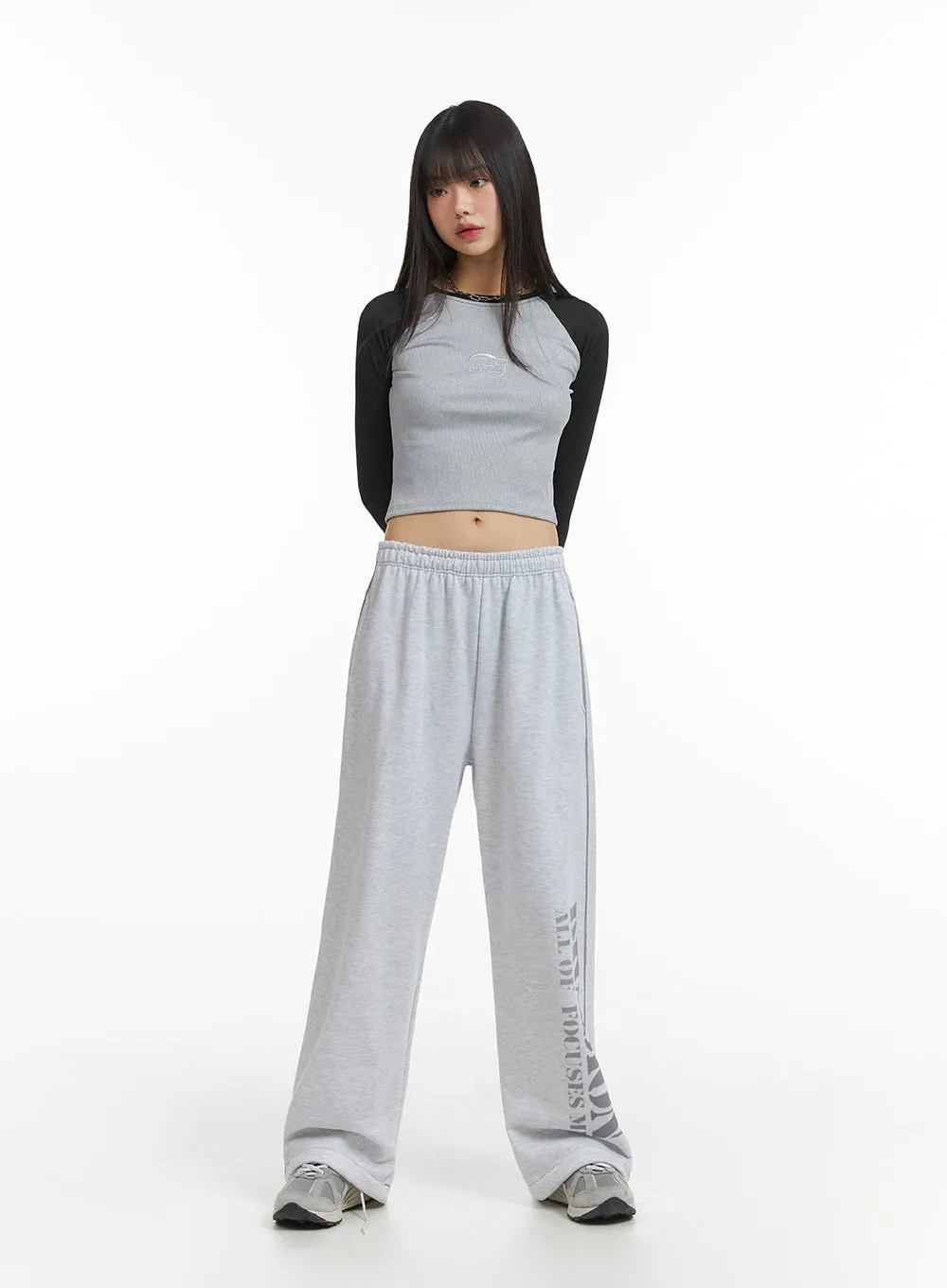 Graphic Lettering Sweatpants (UNISEX) CJ412