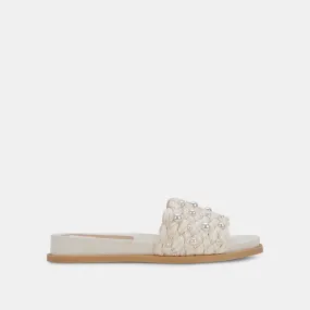 GRAZIE PEARL SANDALS VANILLA RAFFIA– Dolce Vita 6872211750978