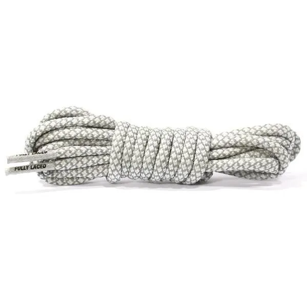 Grey 3M Reflective Yeezy Rope Shoelaces