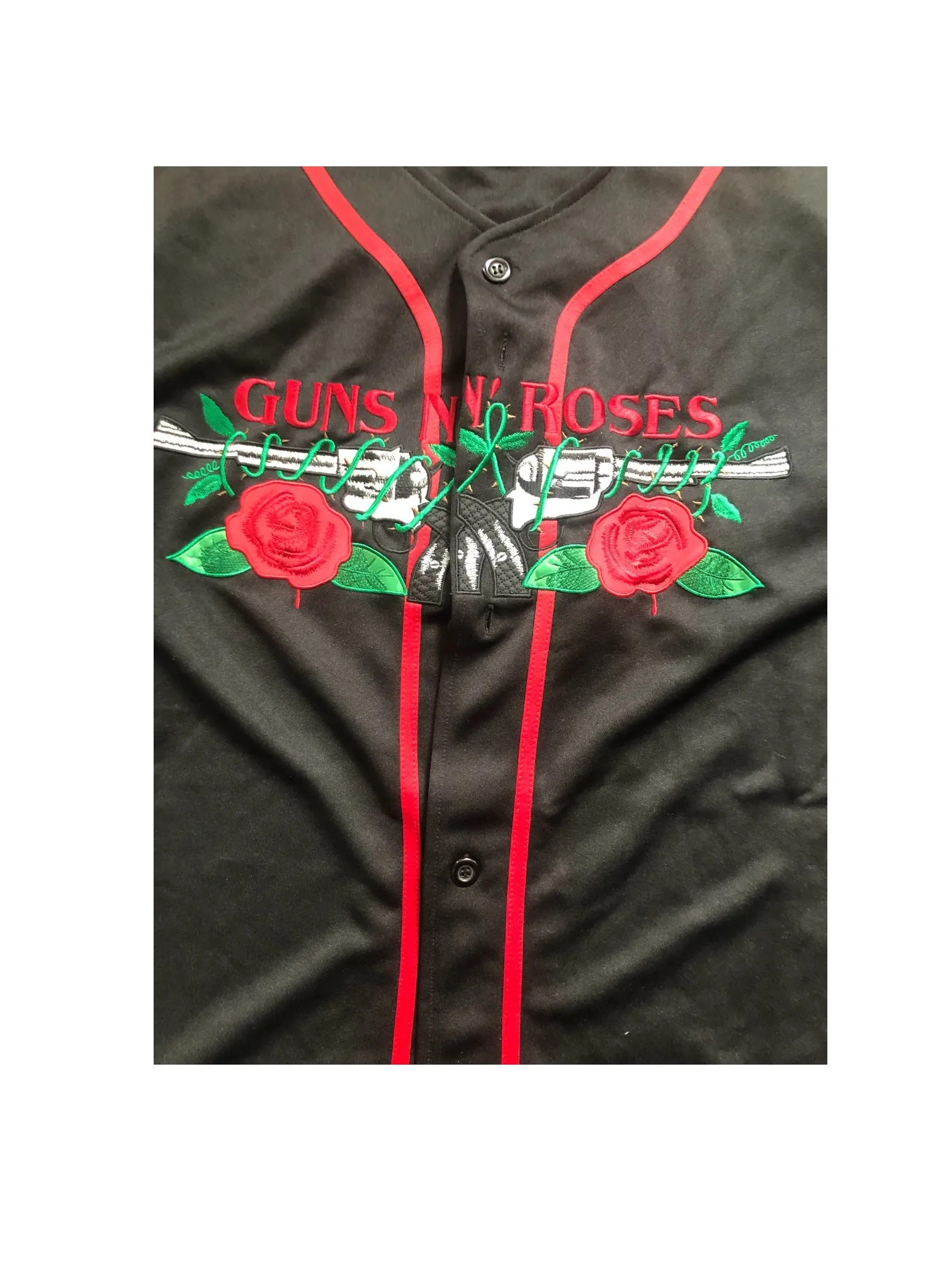 Guns N Roses Applique Official Unisex Baseball Shirt New XL