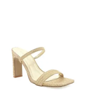 Hollyn Heels - Gold Raffia