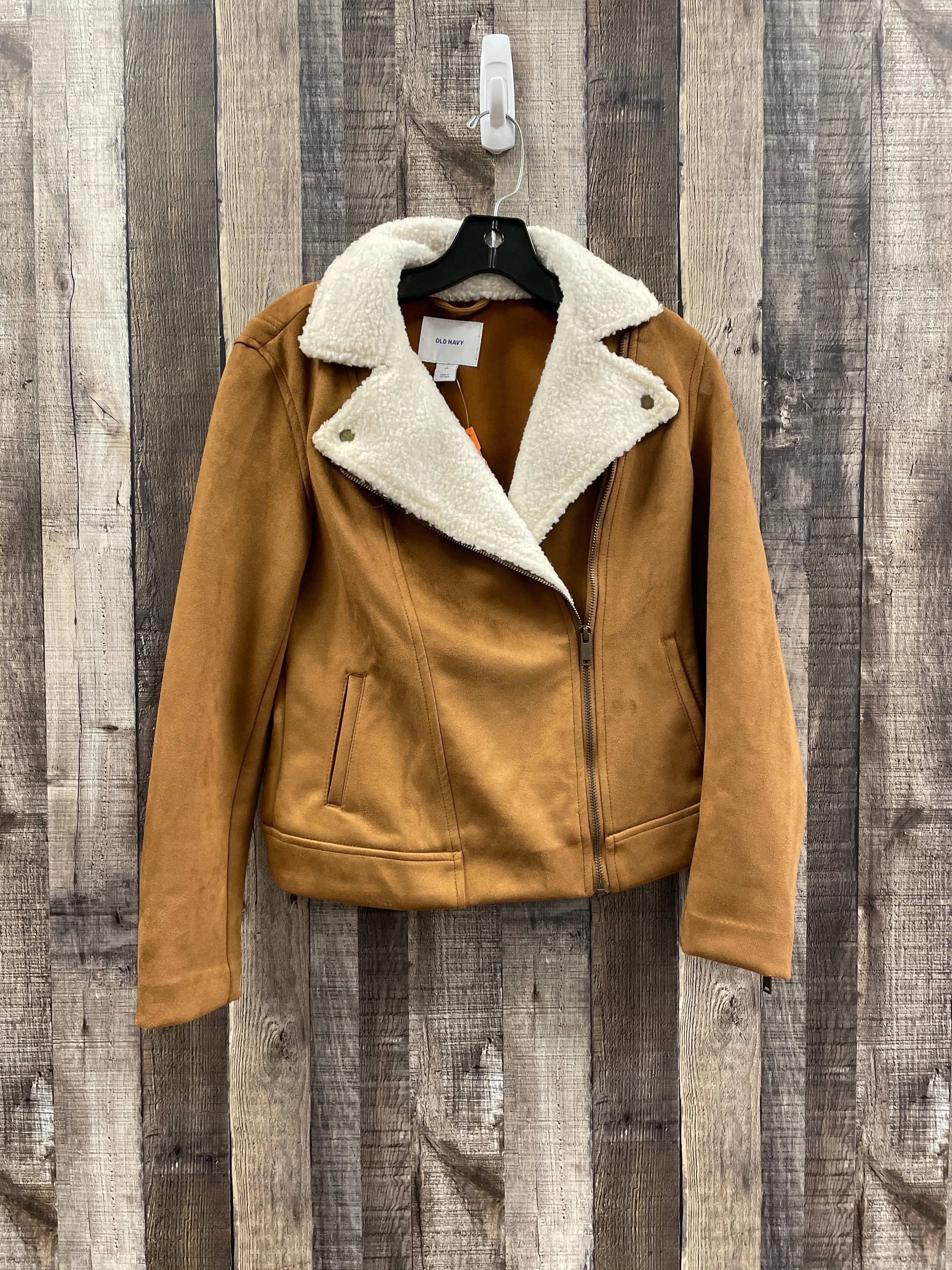 Jacket Moto By Old Navy In Brown, Size: Xs