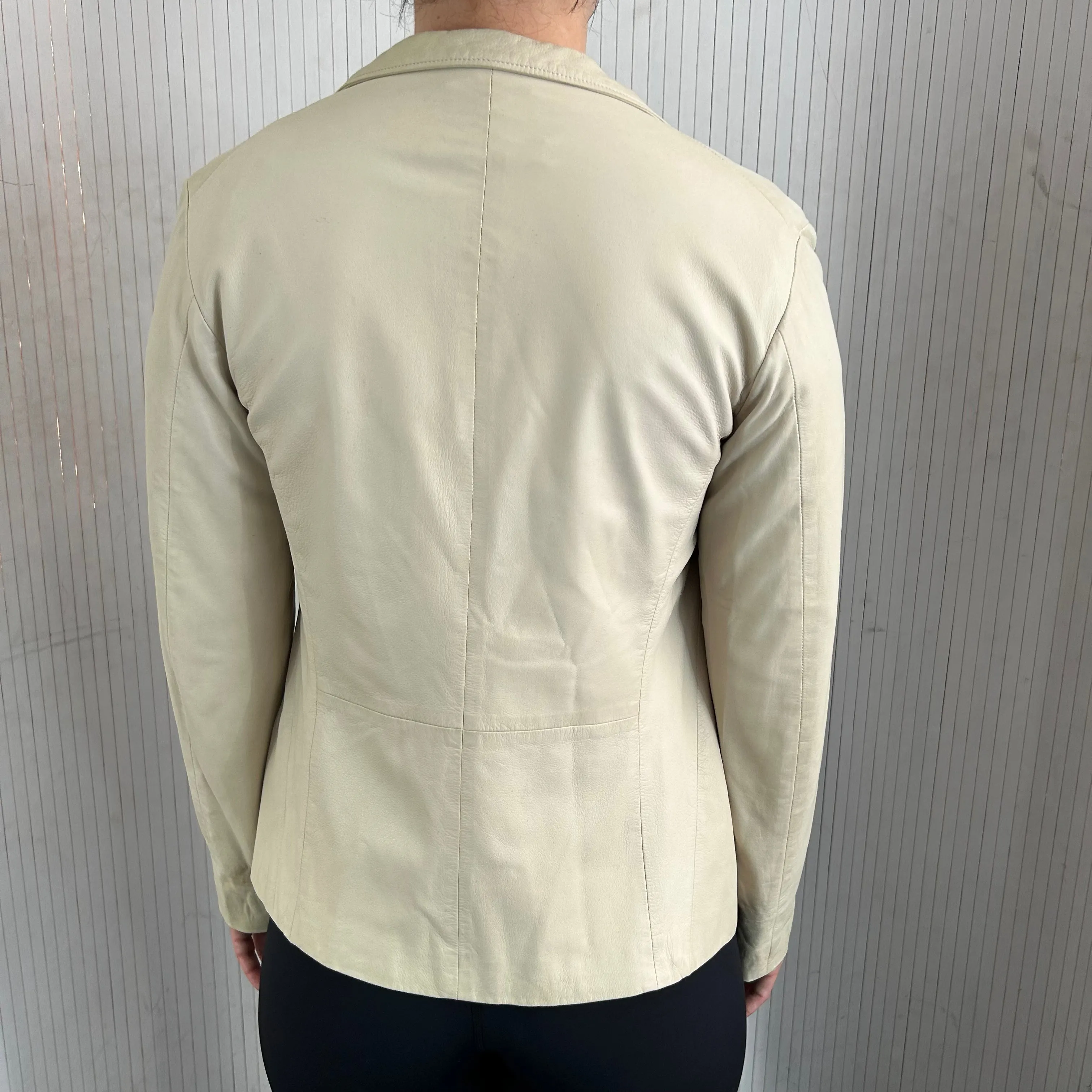 Jil Sander Vanilla Buttersoft Leather Blazer XS/S