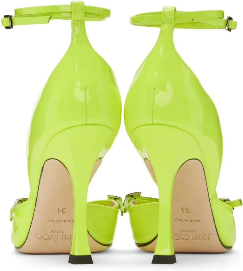 Jimmy Choo Yellow Mugler Edition Strap Pump Heels