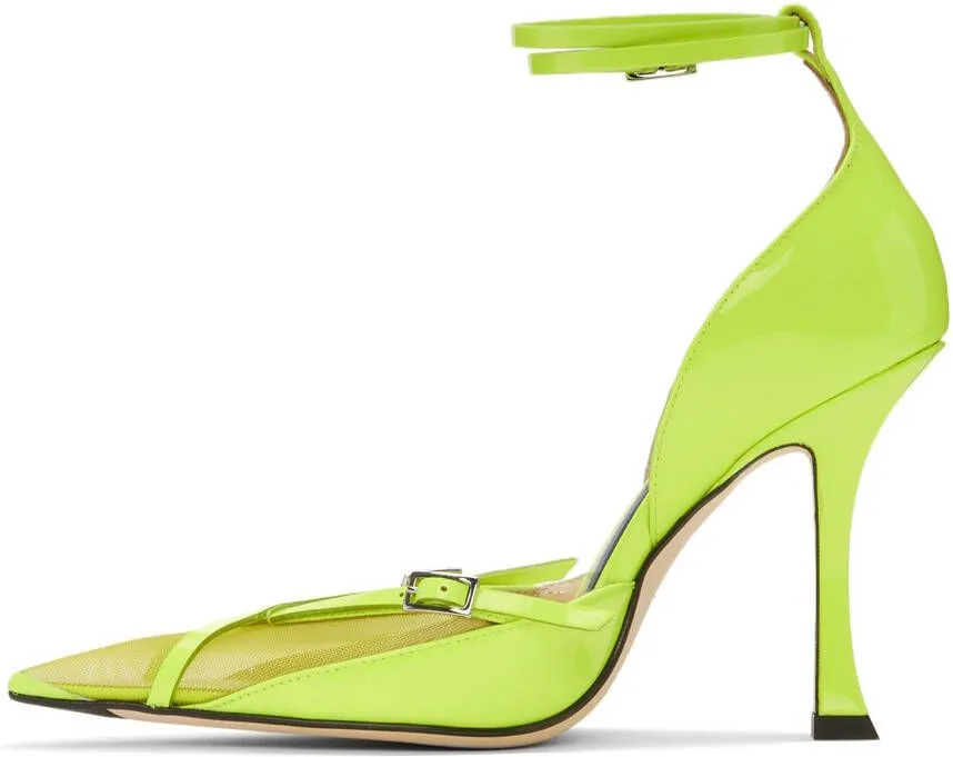 Jimmy Choo Yellow Mugler Edition Strap Pump Heels