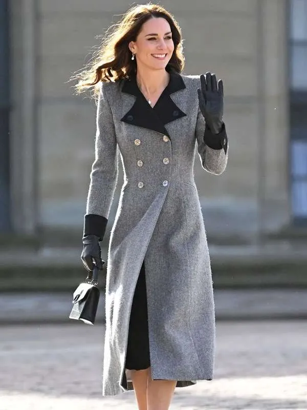 Kate Middleton Grey Trench Coat - New American Jackets