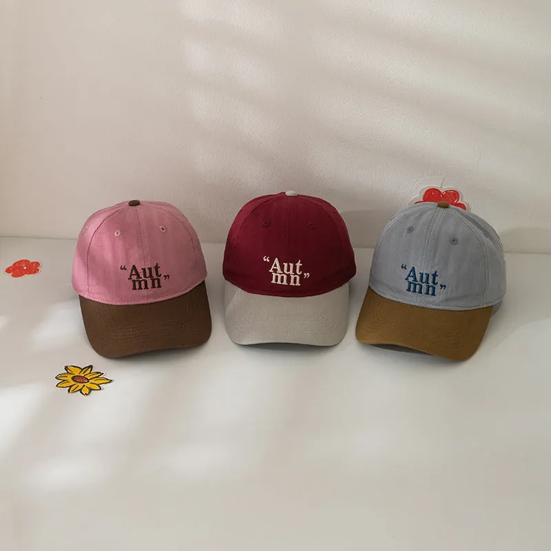 Kid Girls Boys Color-blocking Embroidered Accessories Hats Wholesale 240111141