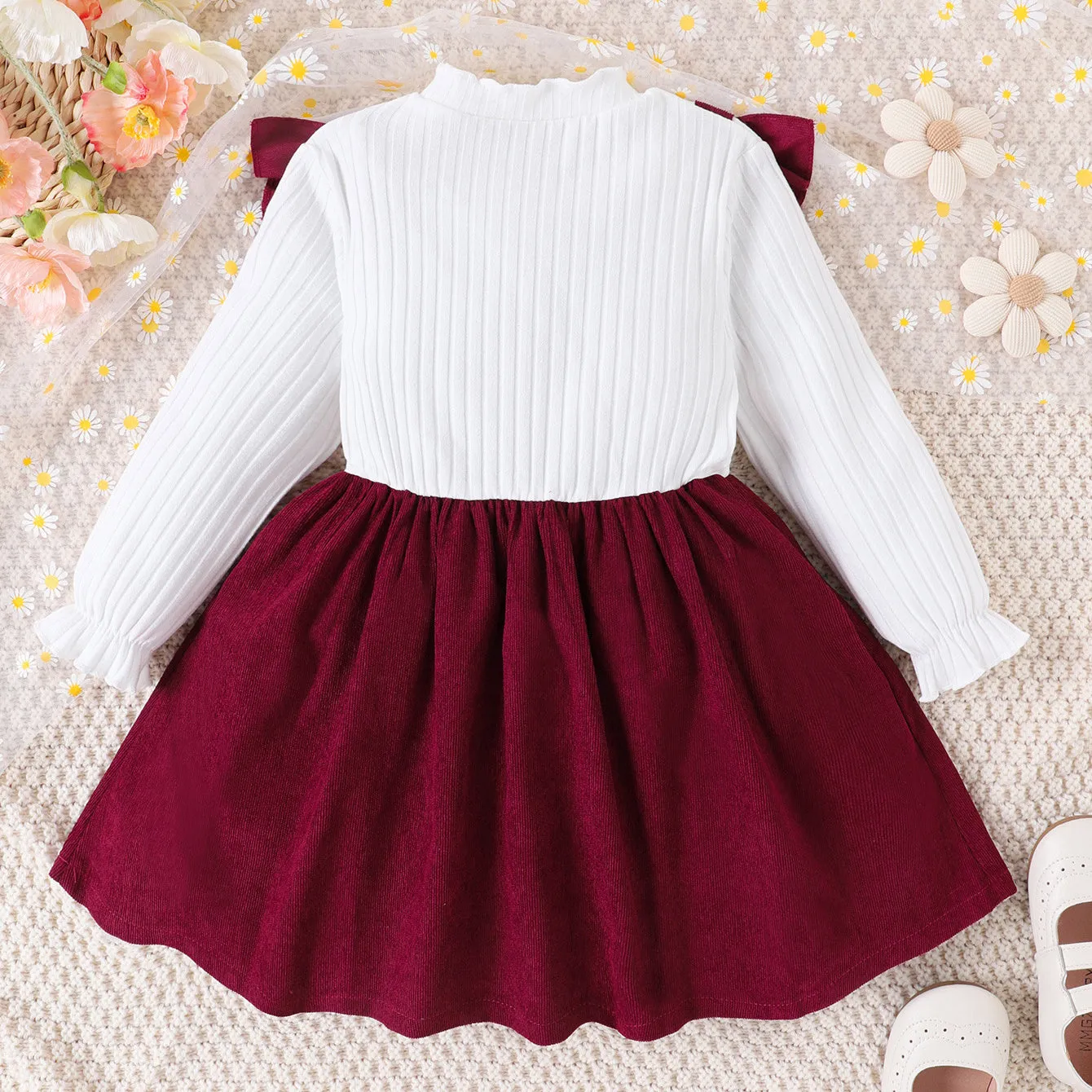 Kid Girls Color-blocking Dresses Wholesale 24011144