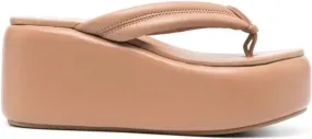 Le Silla Aiko 50mm wedge sandals Brown