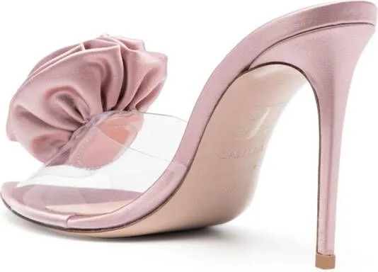 Le Silla floral-appliqué 110mm transparent sandals Pink