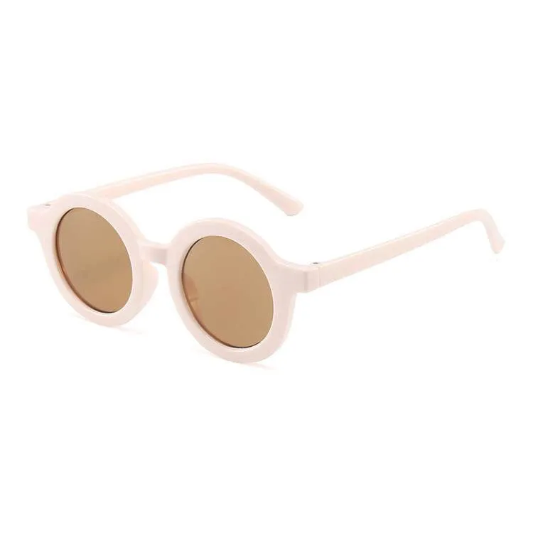 Light Blush Round Sunglasses