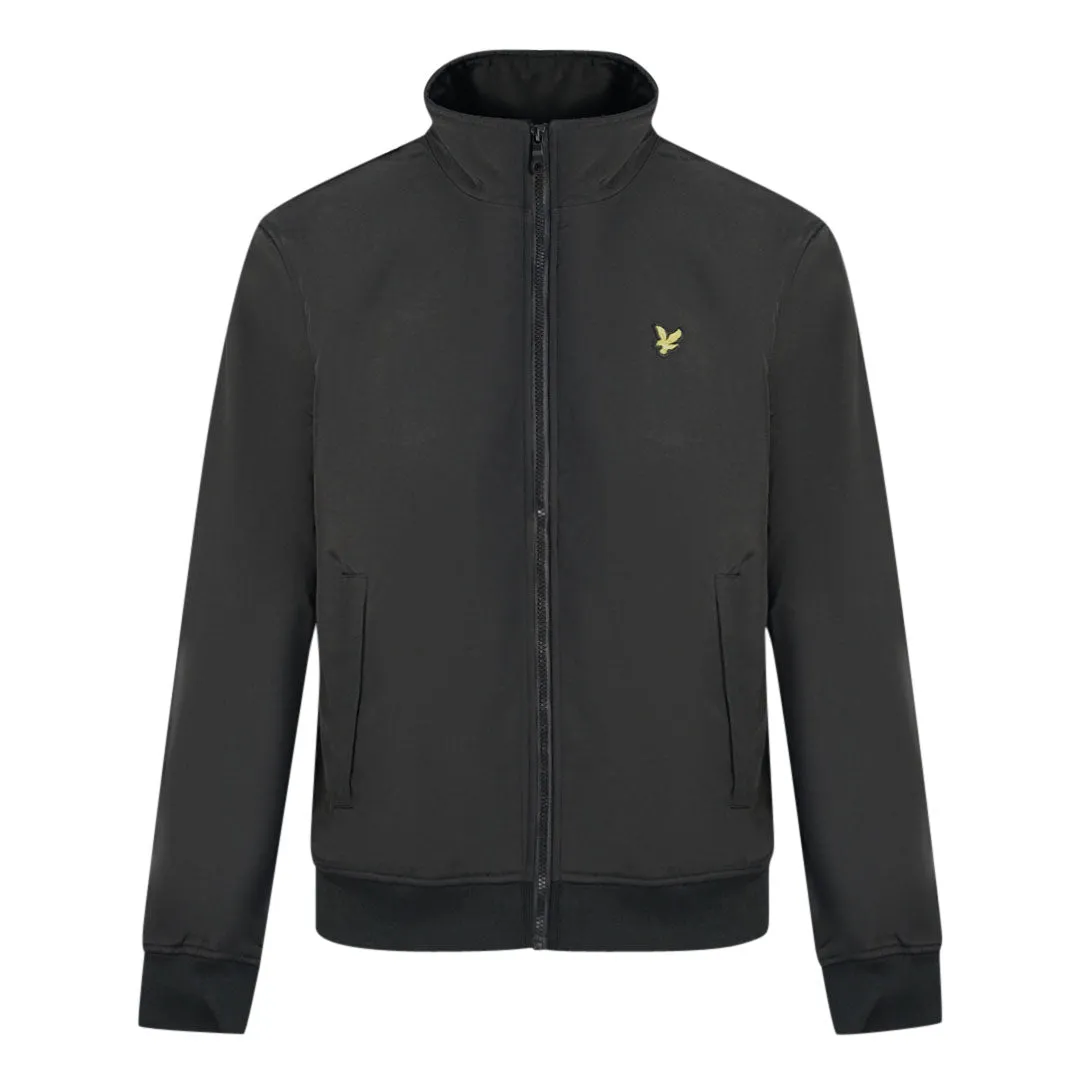 Lyle & Scott Fleece Lined Funnel Neck Jet Black Jacket