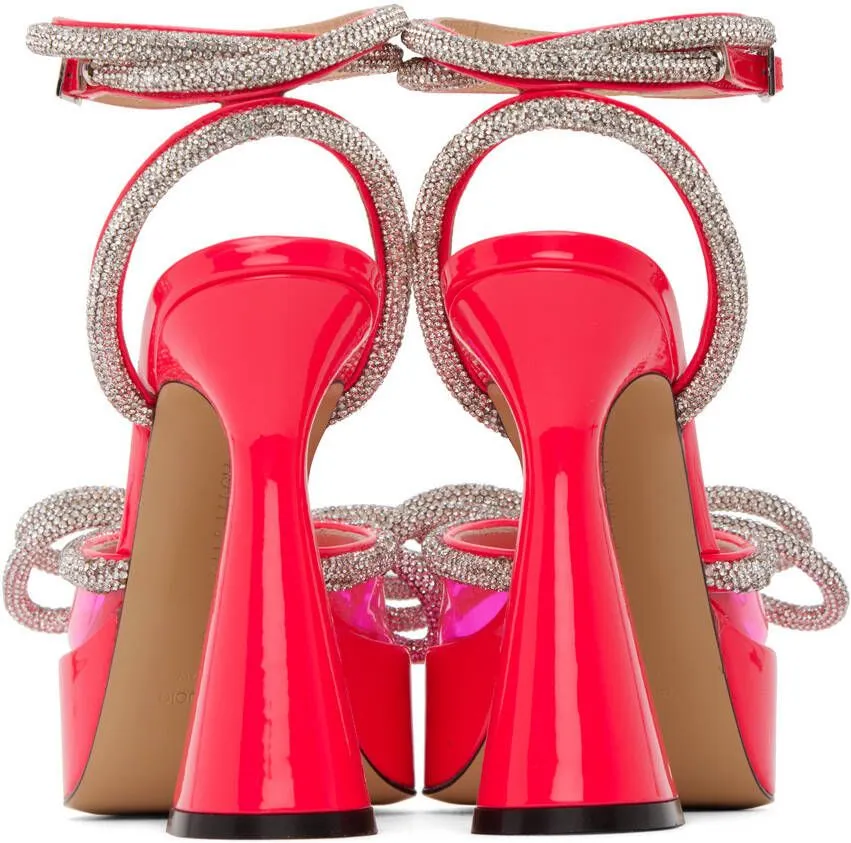 MACH & MACH Pink Double Bow Platform Heels