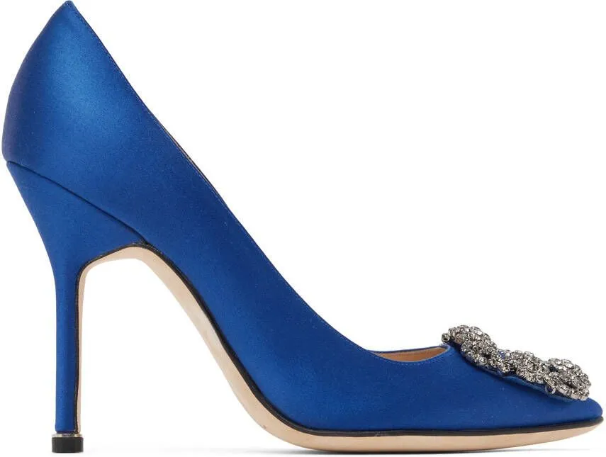 Manolo Blahnik Blue Hangisi Heels