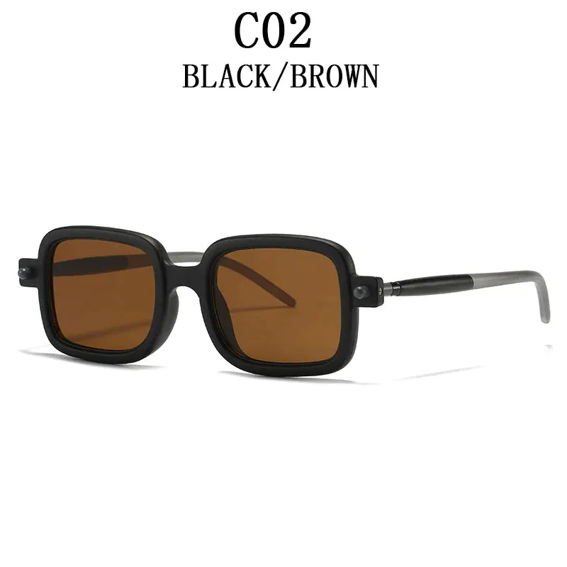 Men and Women Vintage Square Anti-reflective UV400 Sunglasses