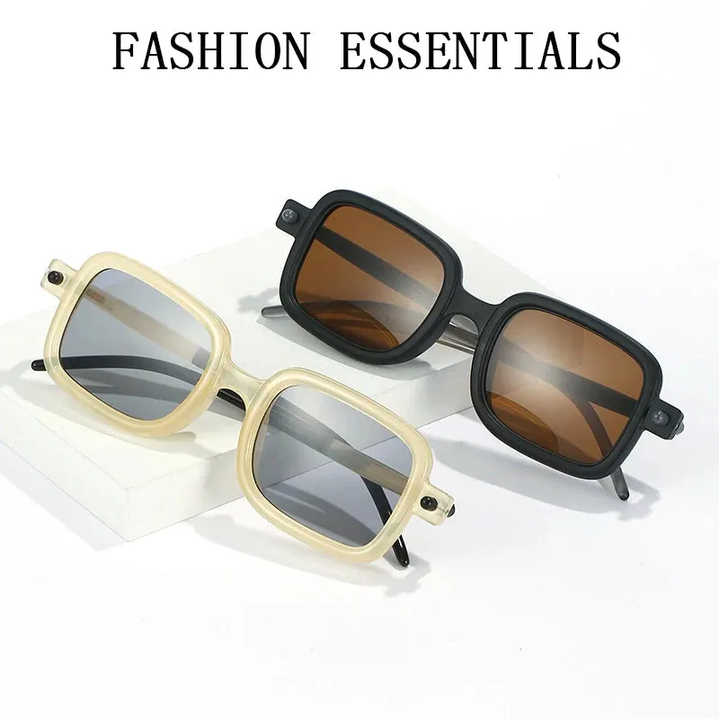 Men and Women Vintage Square Anti-reflective UV400 Sunglasses