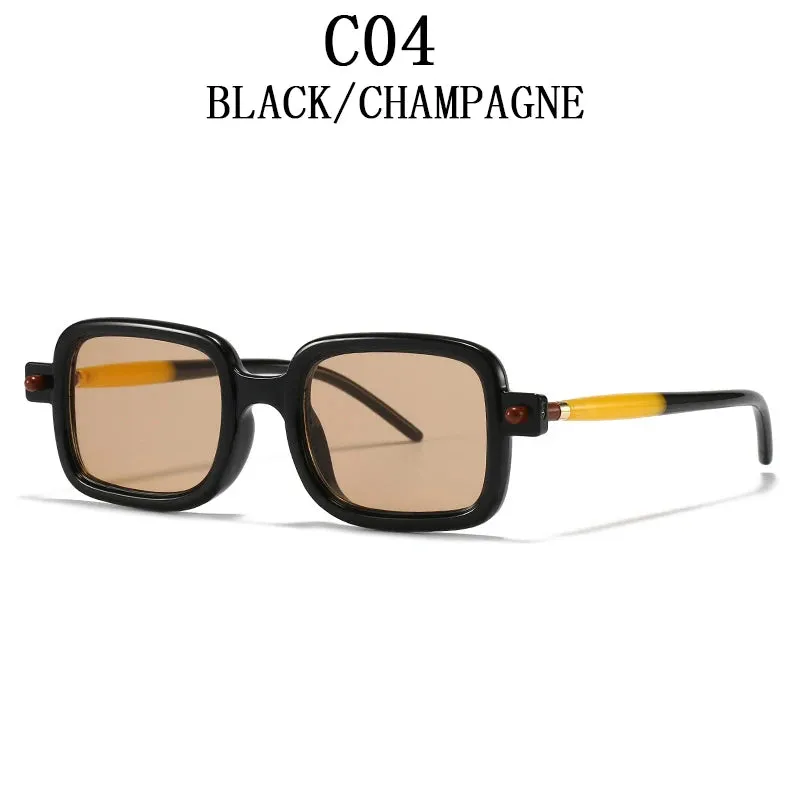 Men and Women Vintage Square Anti-reflective UV400 Sunglasses