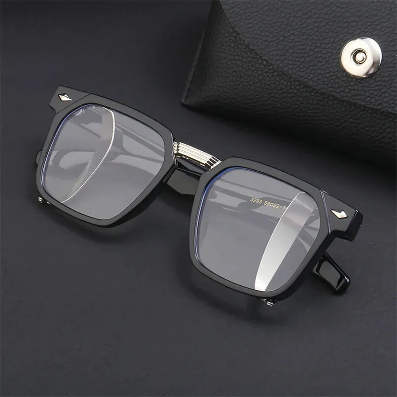 Men and Women Vintage Steampunk Style Anti-UV Square Sunglasses