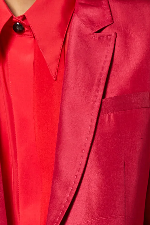 MEN red - silk suit jacket