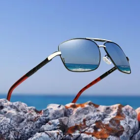 Men's Aluminum Frame UV400 Polarized Anti-reflective Driving Sunglasses