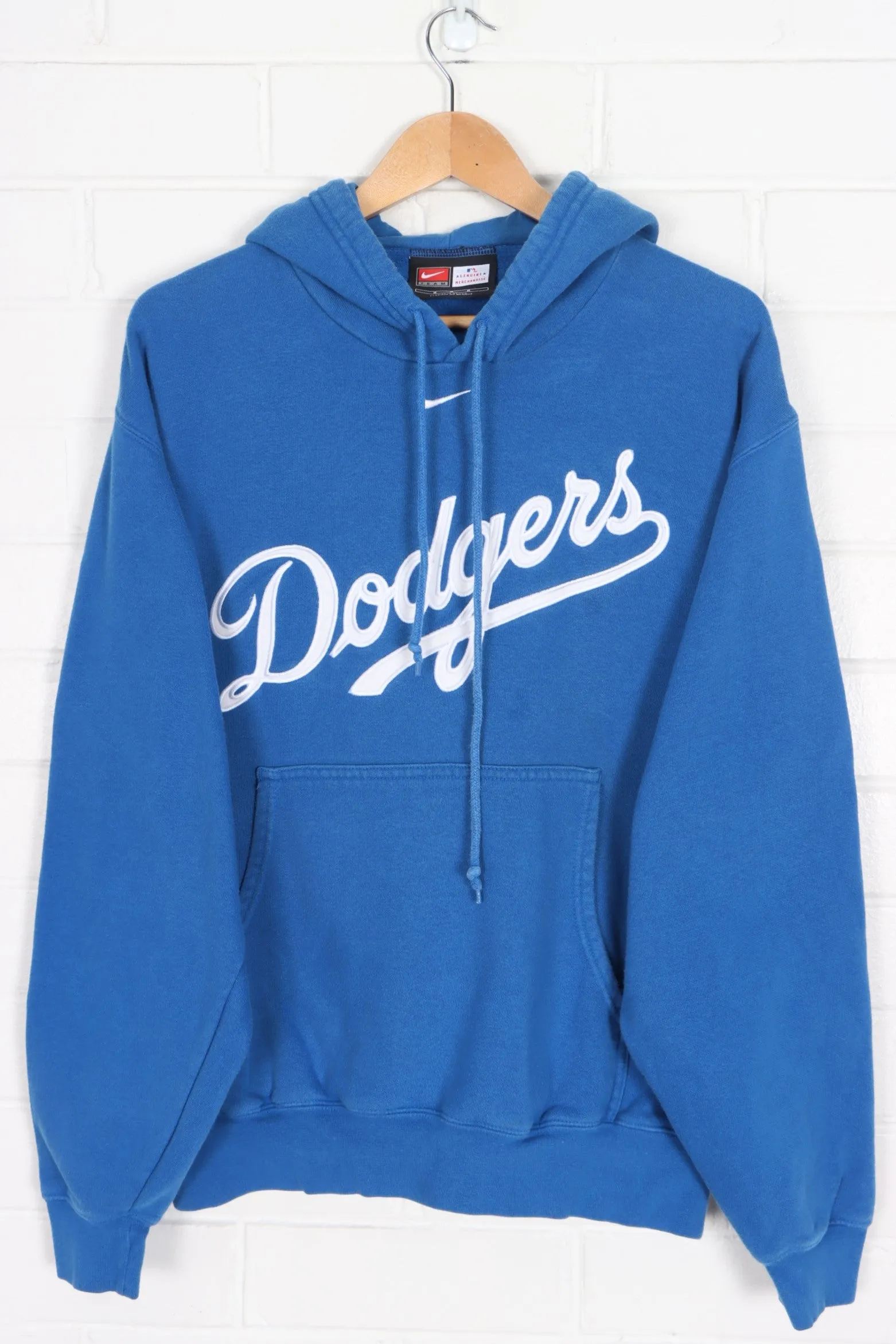 MLB LA Dodgers Embroidered NIKE Centre Swoosh Logo Hoodie (M-L)