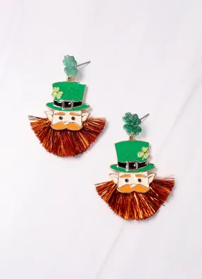 Mr. Leprechaun Bearded Earring ORANGE