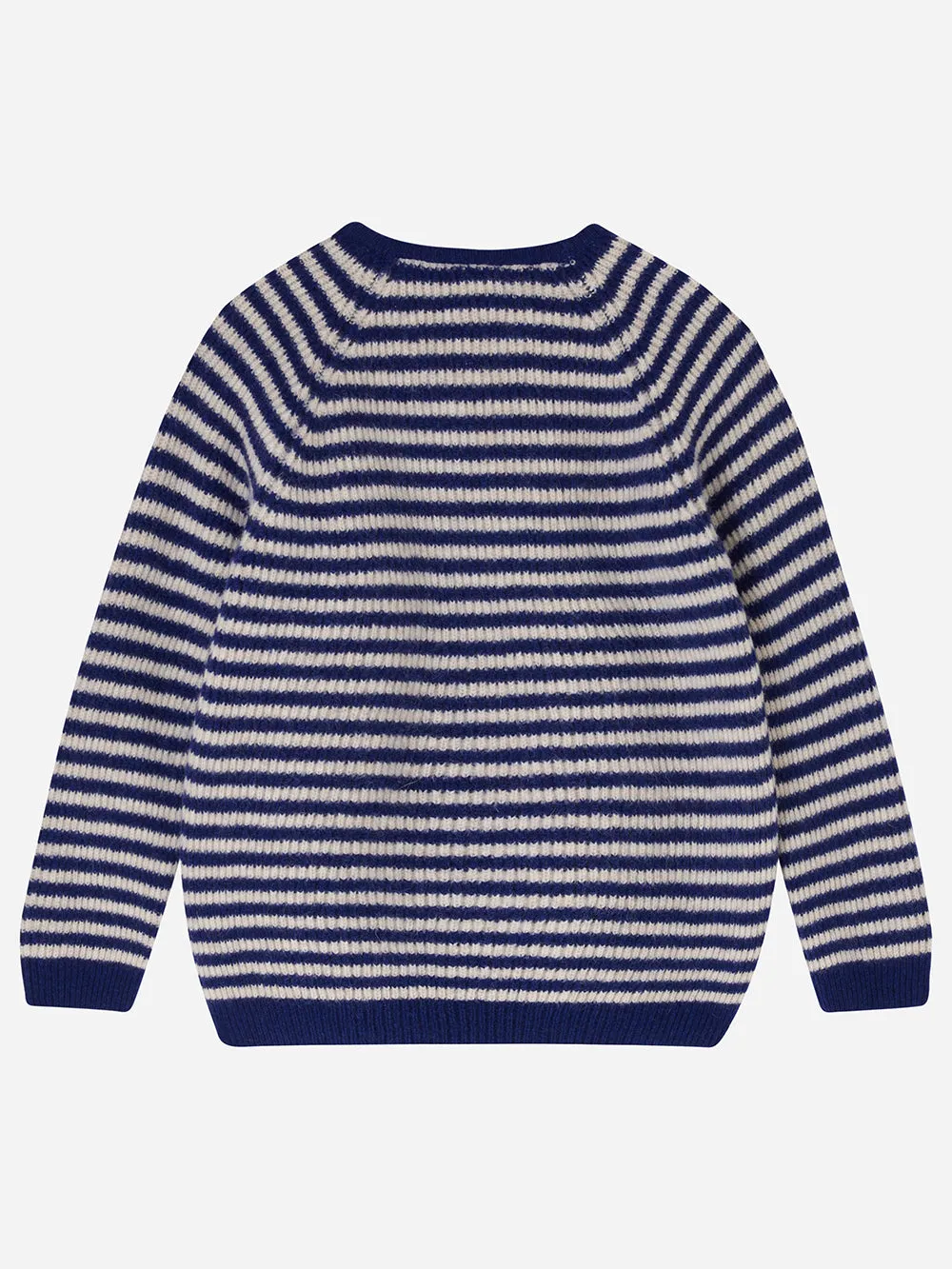 Navy & Ecru Stripe Kids Jumper