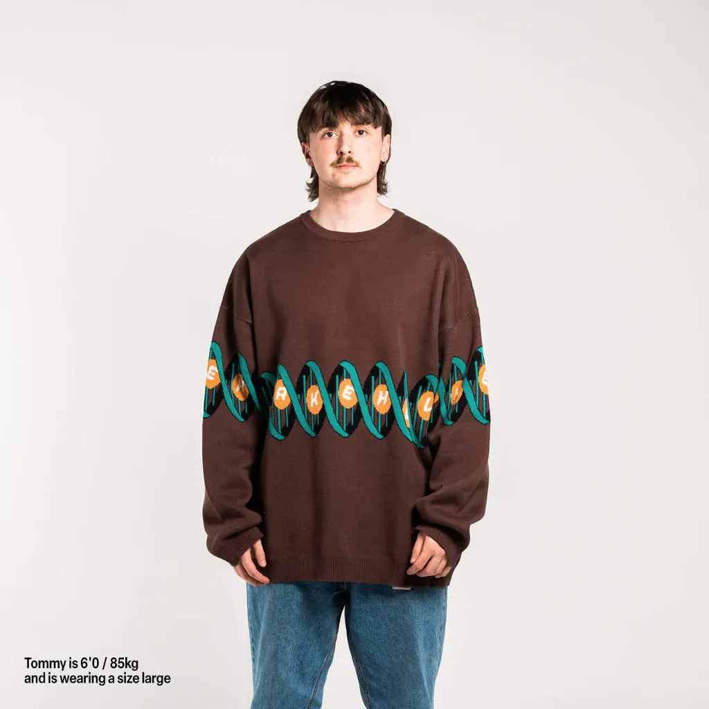 New DNA Knit Sweater - Chocolate