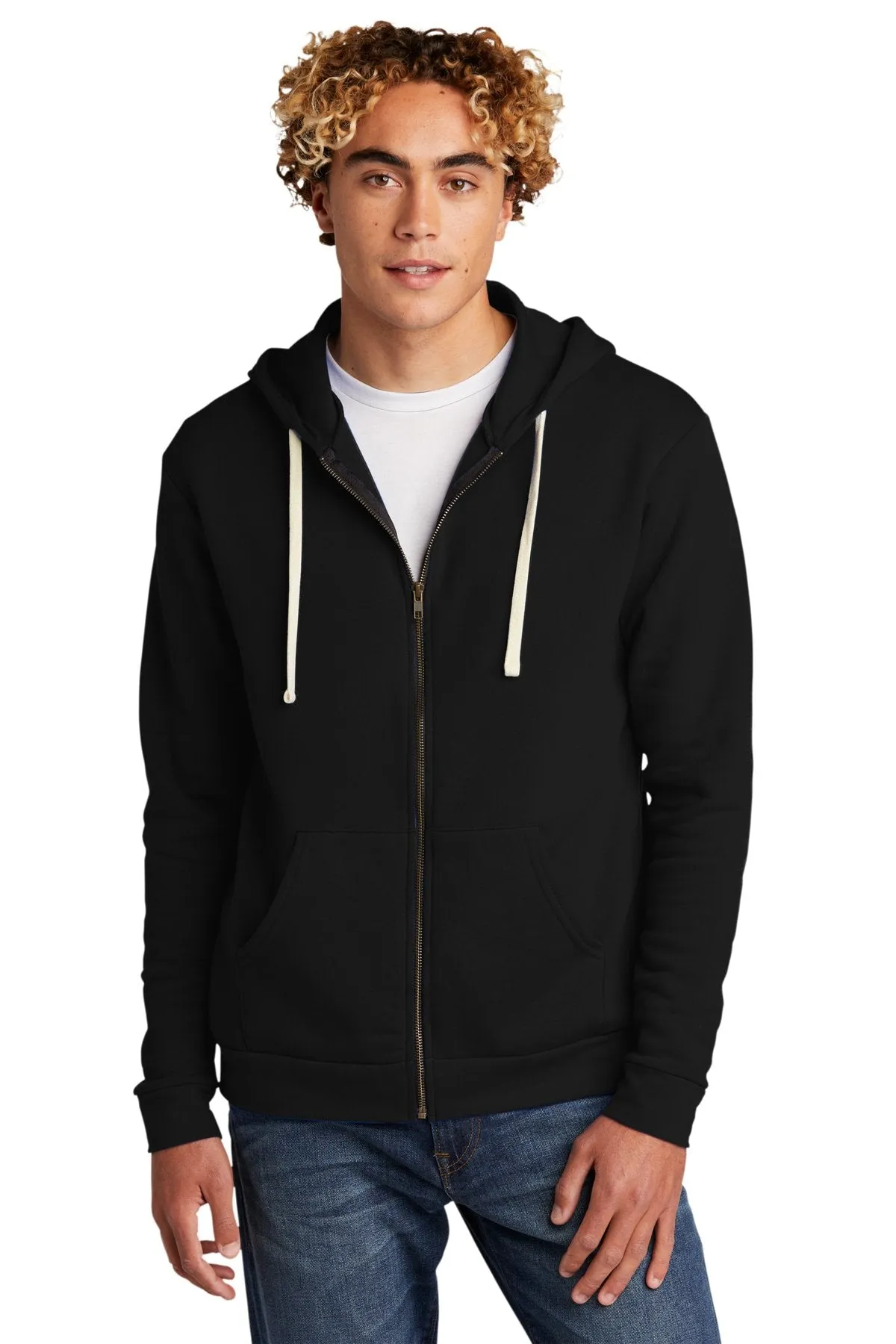 Next Level Unisex Beach Fleece Full-Zip Hoodie NL9602 Black