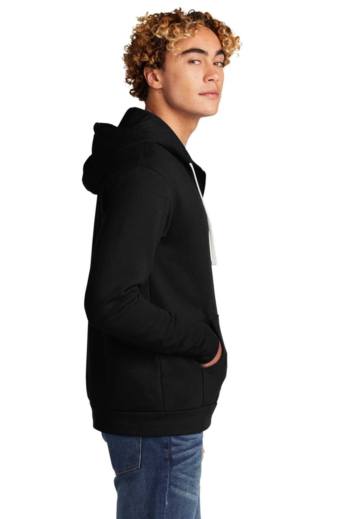 Next Level Unisex Beach Fleece Full-Zip Hoodie NL9602 Black