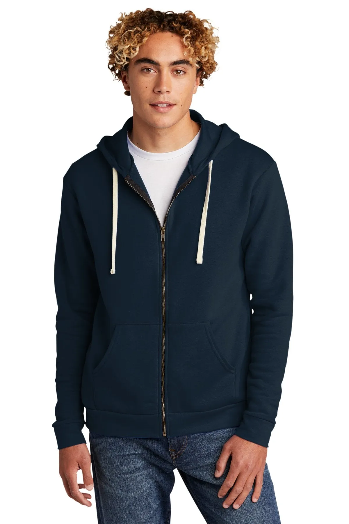 Next Level Unisex Beach Fleece Full-Zip Hoodie NL9602 Midnight Navy