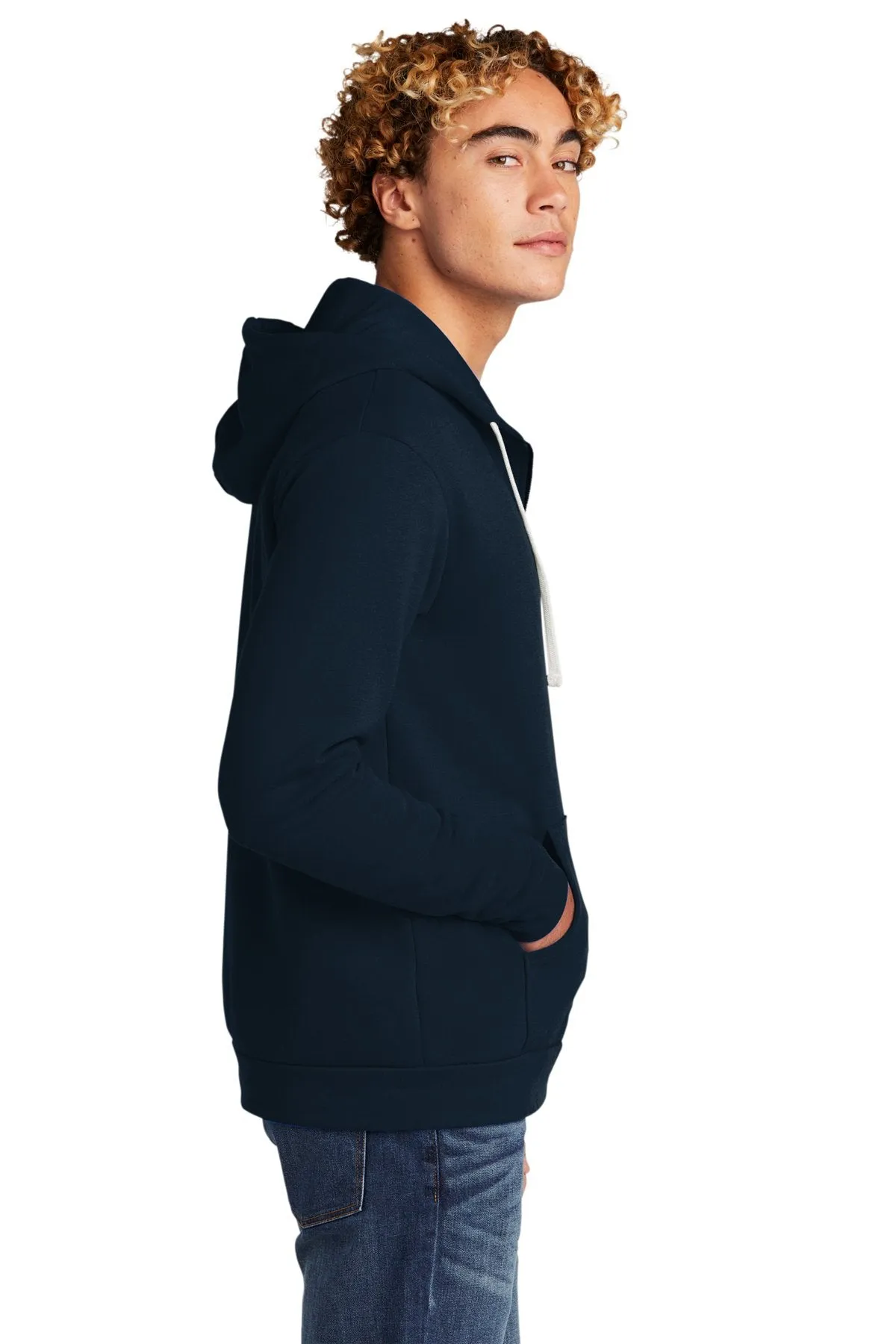 Next Level Unisex Beach Fleece Full-Zip Hoodie NL9602 Midnight Navy