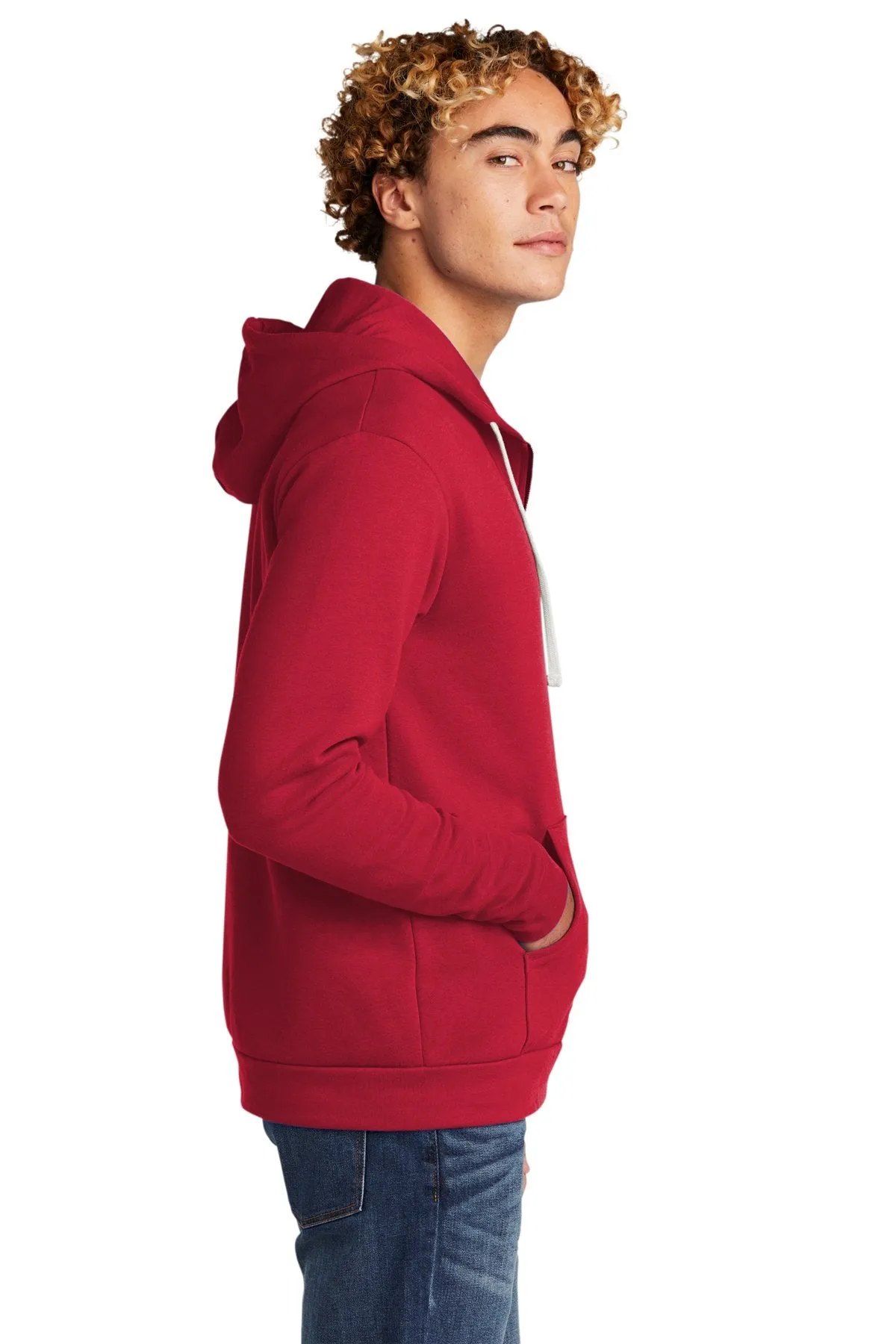 Next Level Unisex Beach Fleece Full-Zip Hoodie NL9602 Red