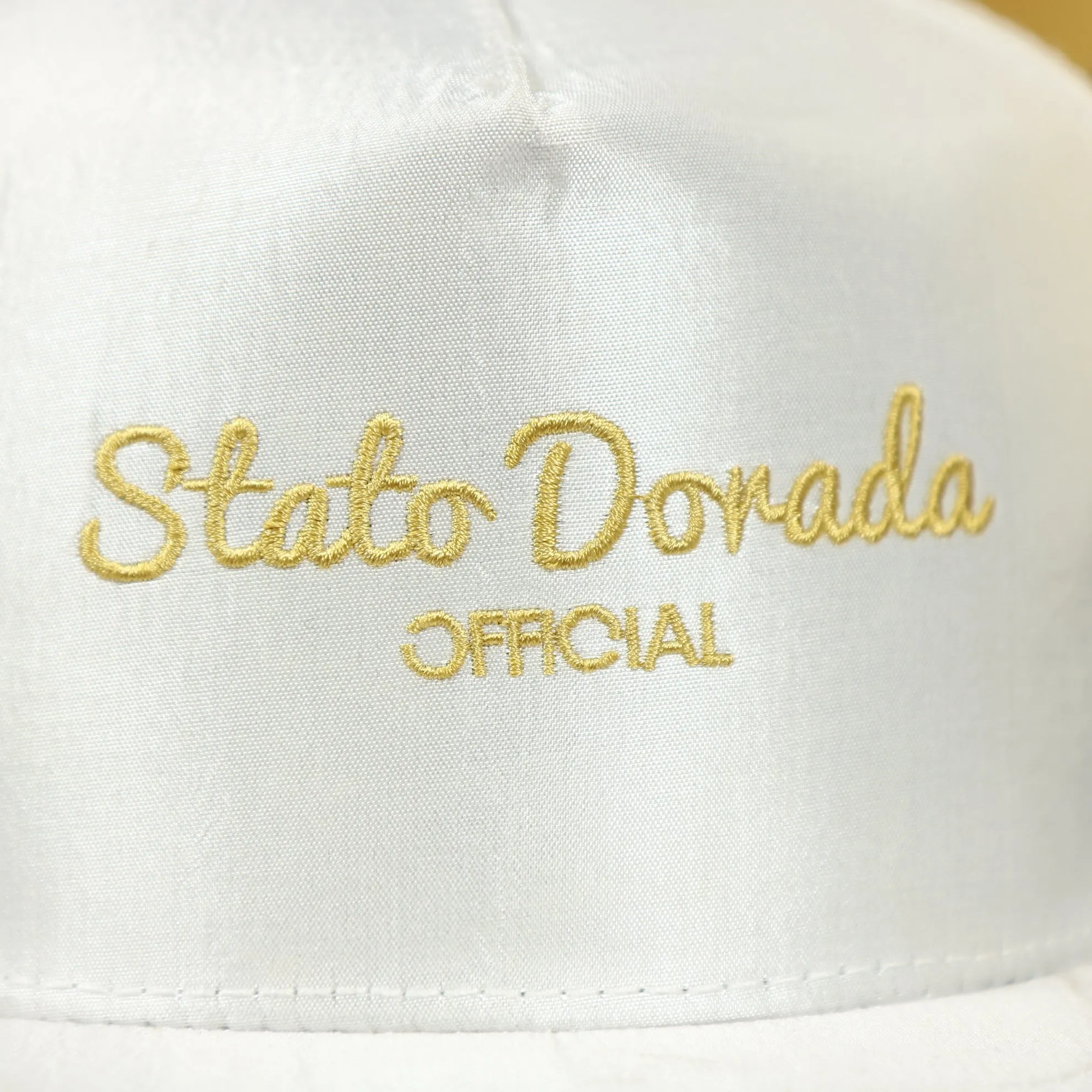 Official Stato Dorado Blanco Satin Snapback Hat