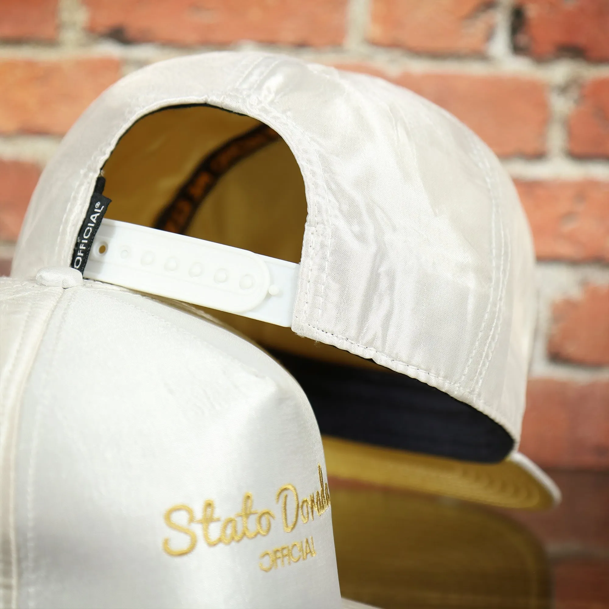 Official Stato Dorado Blanco Satin Snapback Hat