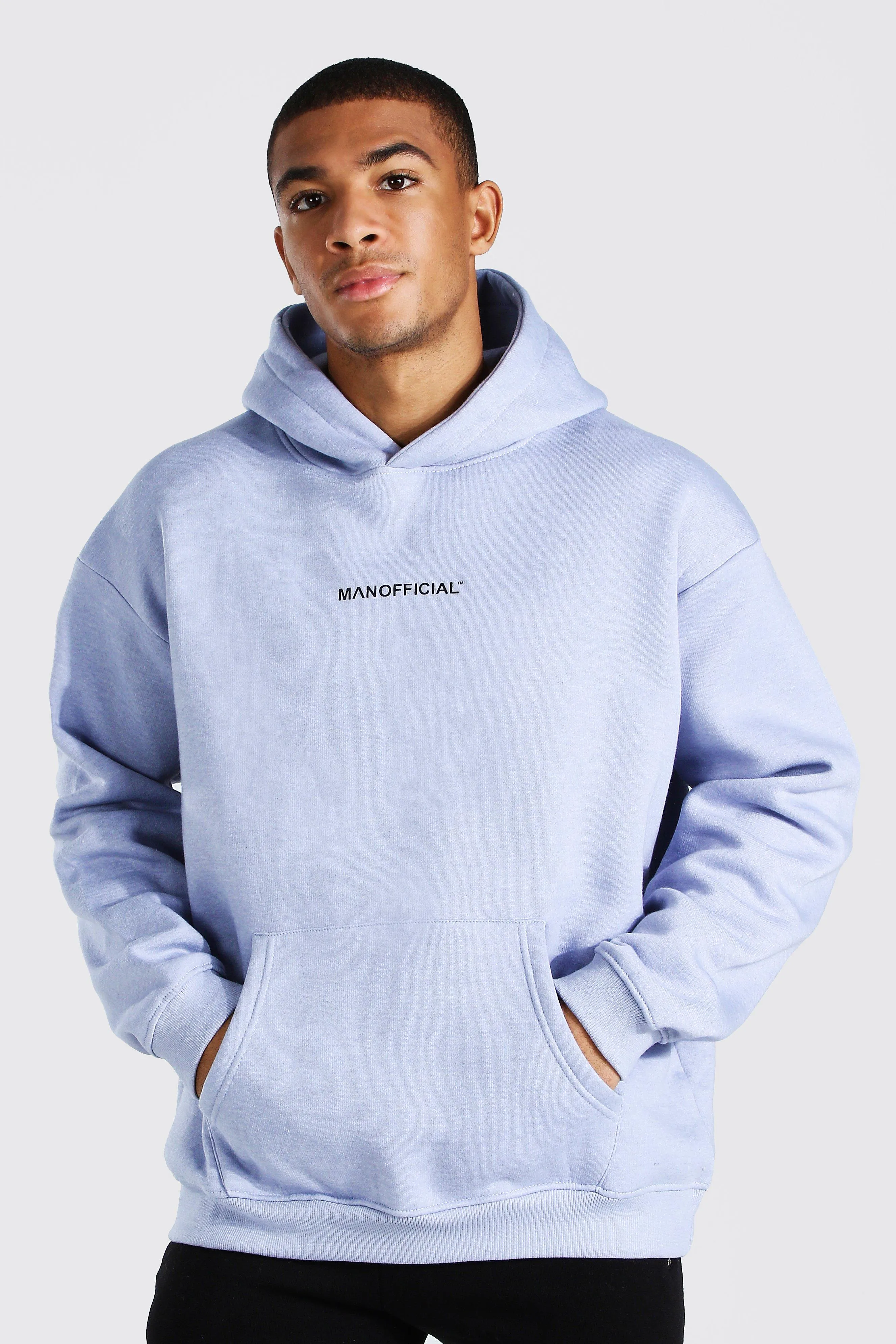 Oversized Man Official Print Hoodie | boohooMAN UK