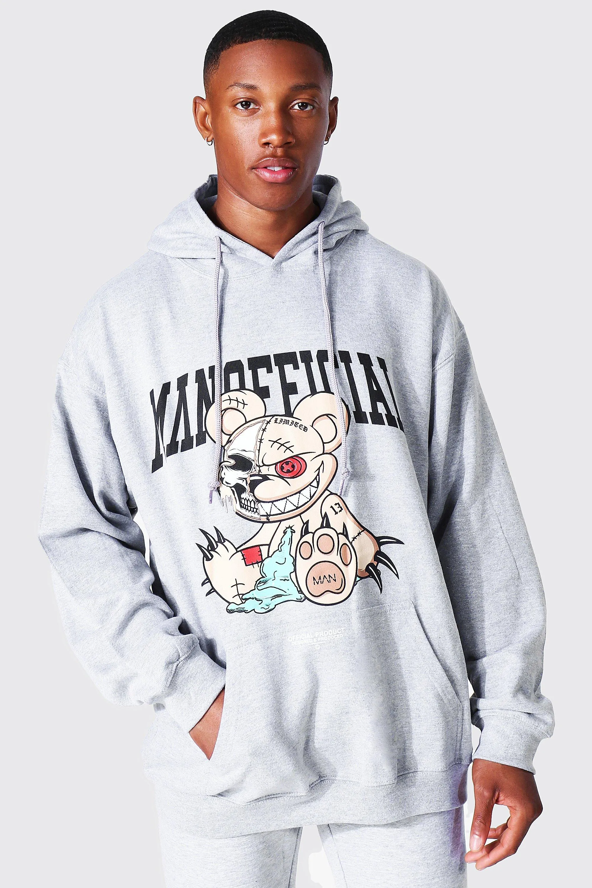 Oversized Man Official Teddy Graphic Hoodie