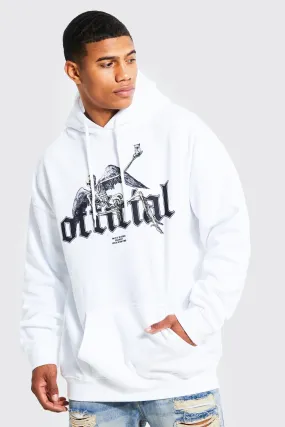 Oversized Official Skeleton Graphic Hoodie