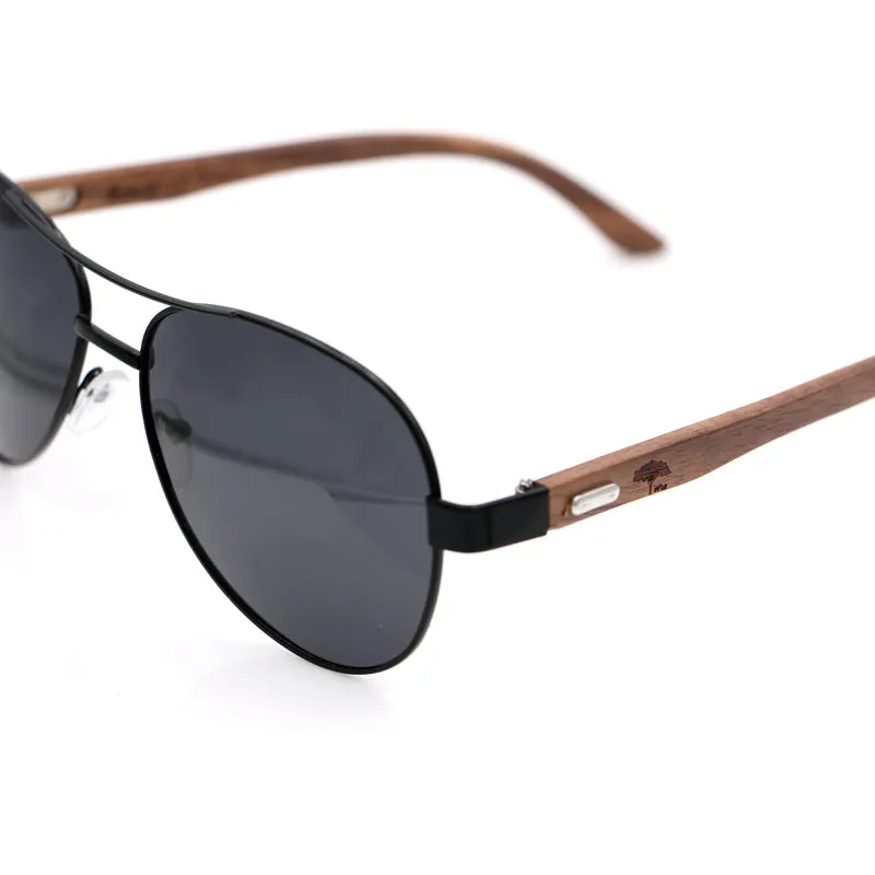 Pailaka Koa Sunglasses - Black Lens Black Frame