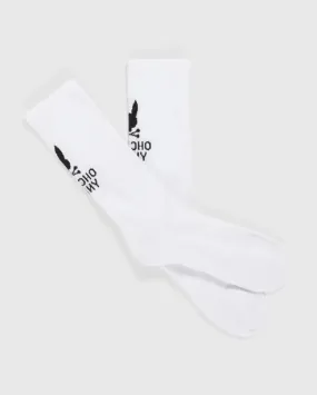 Psycho Bunny Men's Lloyds Sport Socks White O/S